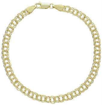 Bransoletka srebrna pozłacana próba 925, garibldi DIA-BRA-12527-925 5,4mm Ag pozłacana.jpg